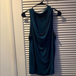 Torrid Teal Drape Neck Tank Top